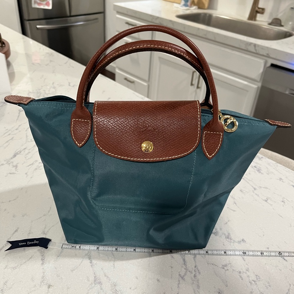 Longchamp Le Pliage Original Small Handbag in Teal